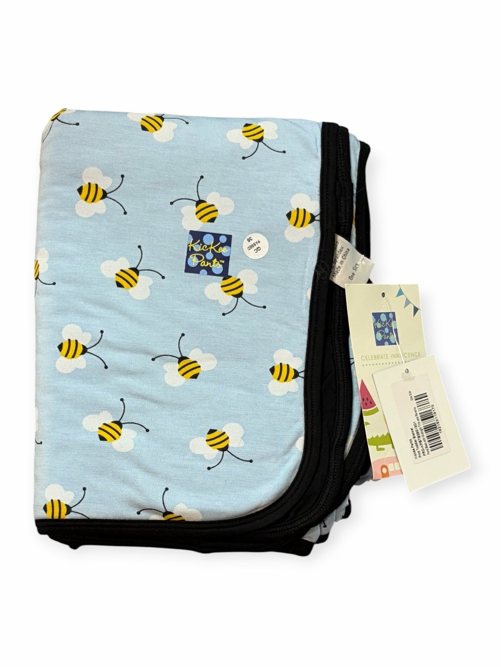 🆕 Kickee Pants Bamboo Bees Toddler Blanket